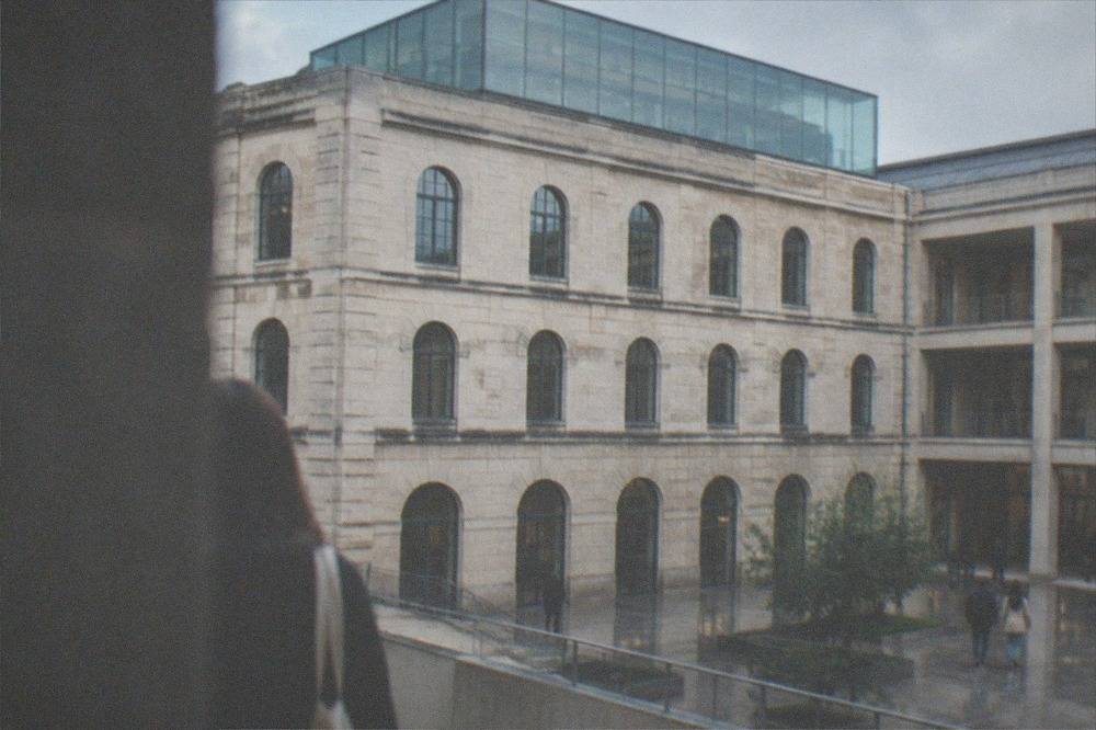The stone facade of the former tobacco factory that now houses Tabakalera