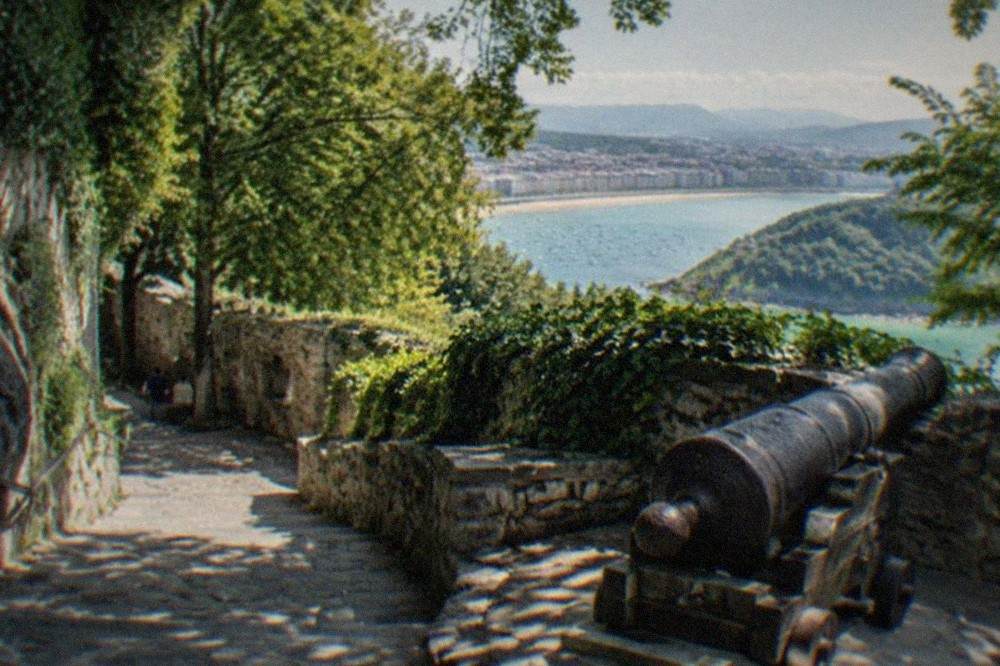 The walled paths and old cannon on Monte Urgull above the Parte Vieja old town