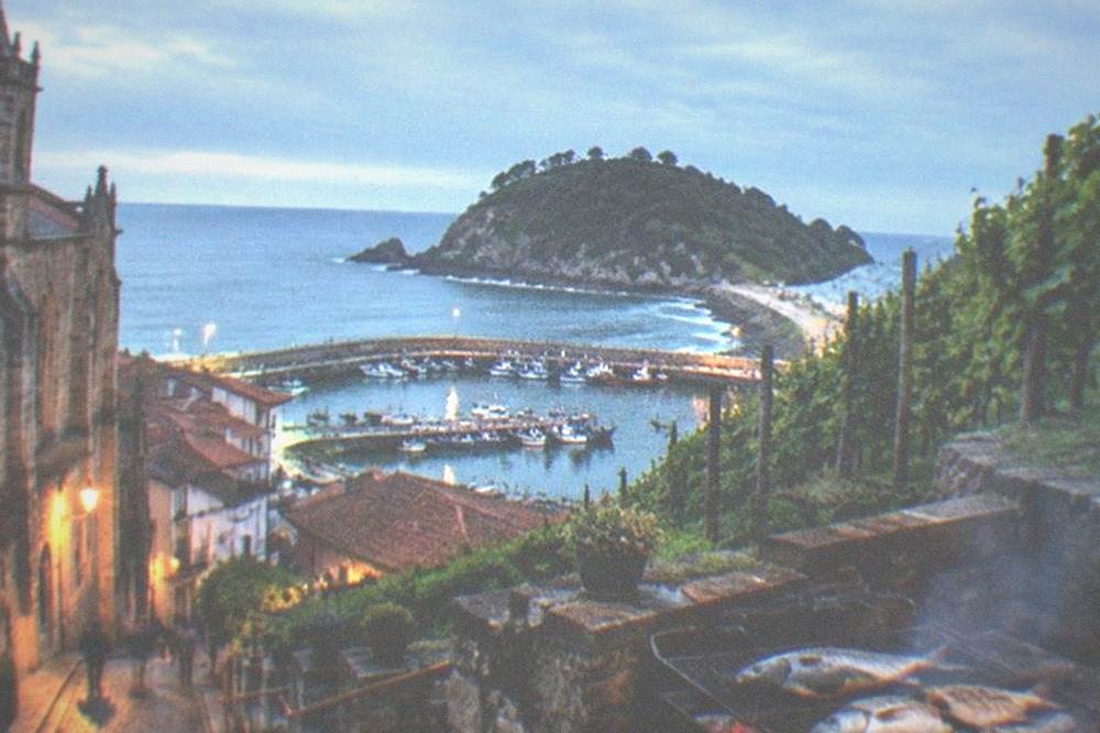 The fishing port and old streets of Getaria on the Gipuzkoa coast