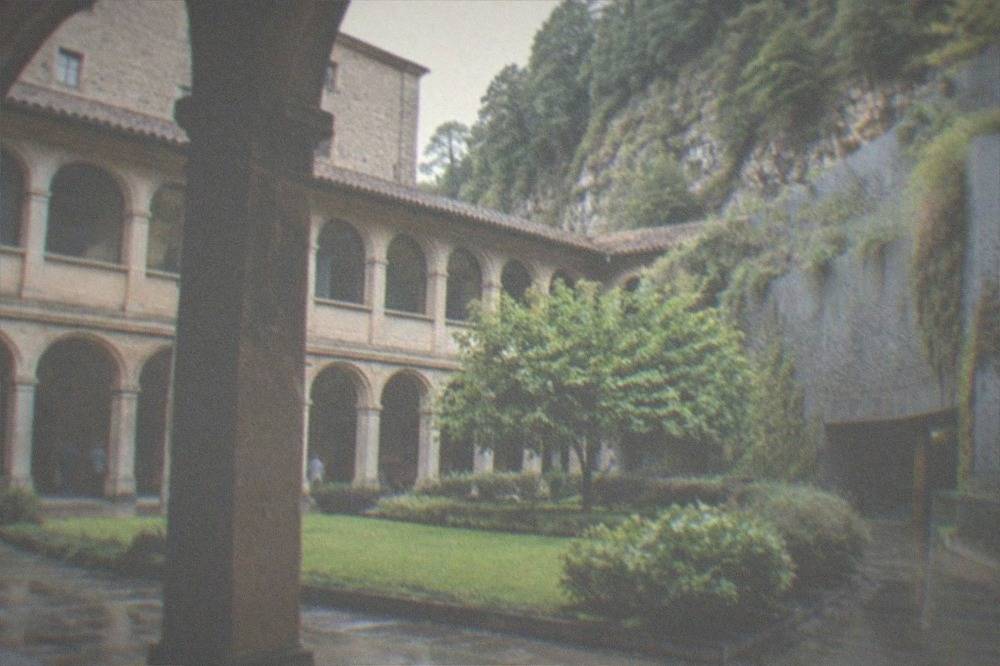 The stone cloister facade of San Telmo museum at the edge of the old town