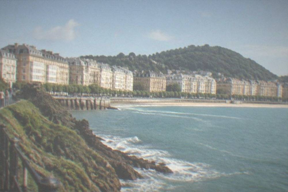 A coastal path above cliffs on the Basque coast west of San Sebastián
